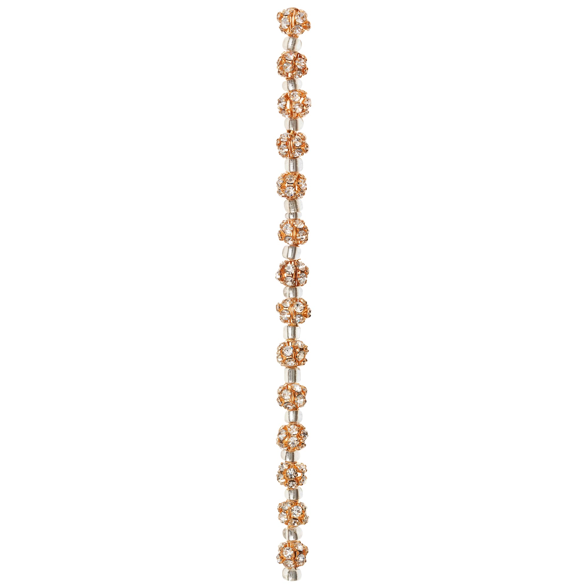 Gold Rhinestone Ball Beads, 6mm by Bead Landing™